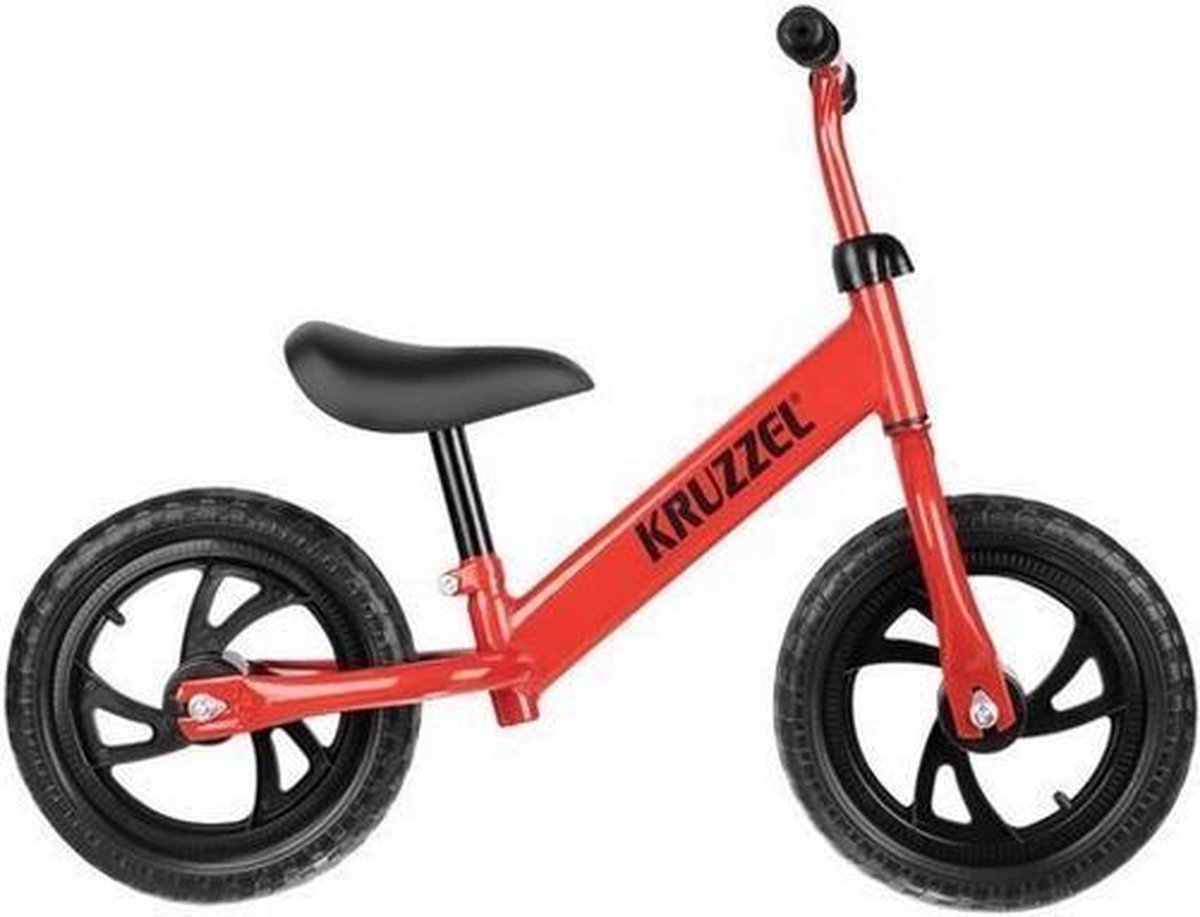 Loopfiets | Eerste loopfiets voor kinderen | Ultralicht |Wielen van Eva-schuim | Kruzzel | Kleur: Rood |